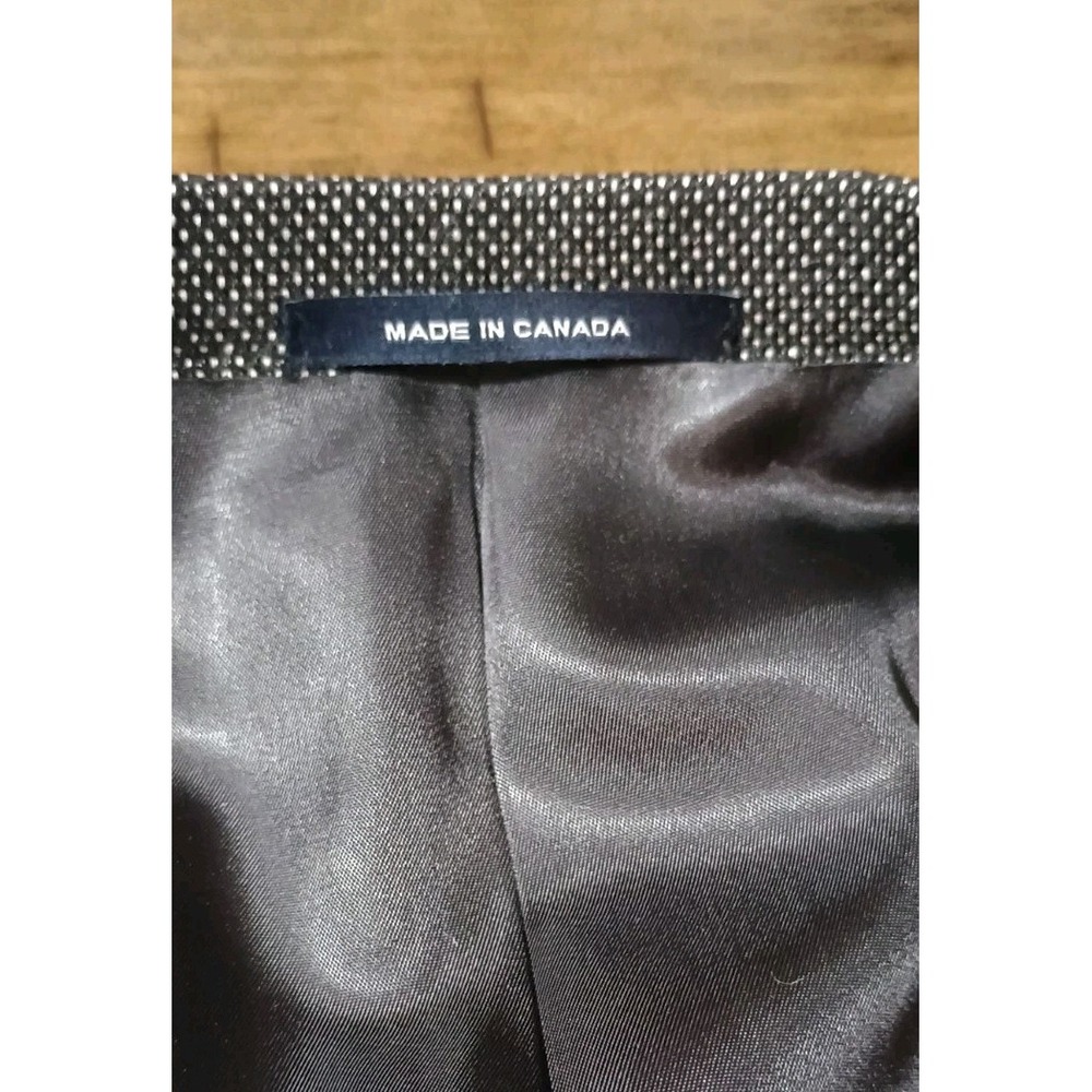 HART SCHAFFNER MARX Men's 39 Gray 100% Wool Tweed Suit Jacket Sport Coat Blazer - Picture 8 of 8